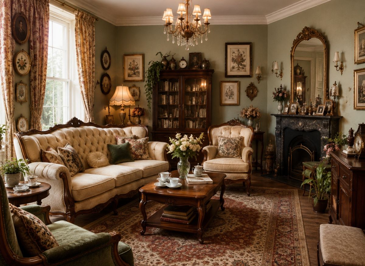 Vintage home decor ideas living room