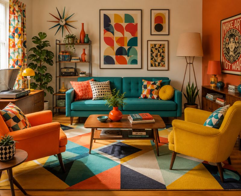 1960s retro living room