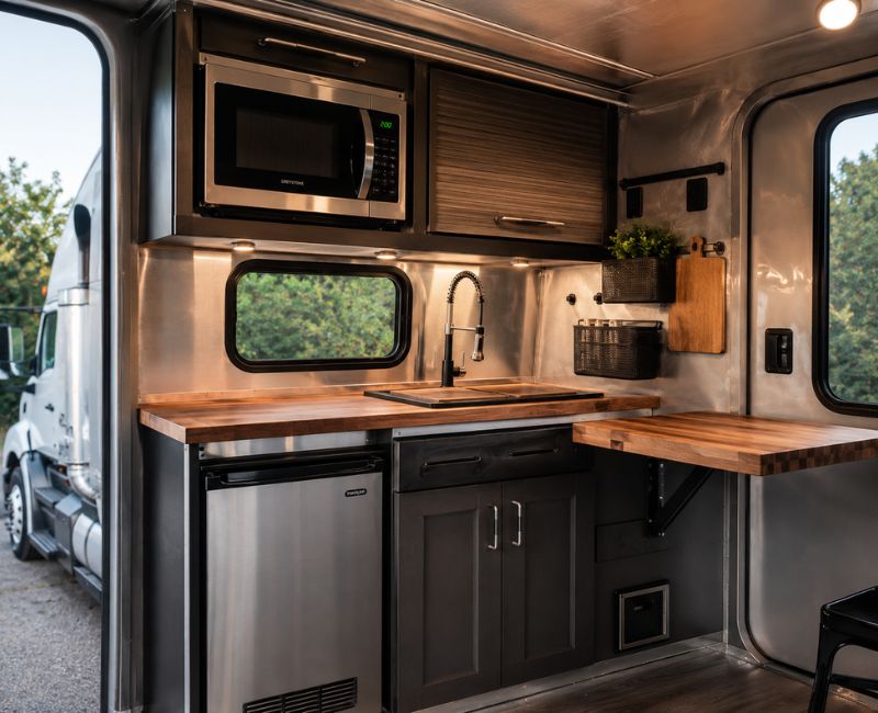 truck kitchenette interior

