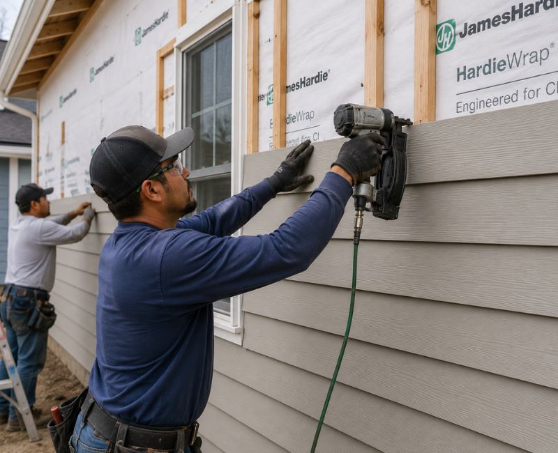 Installing new exterior siding