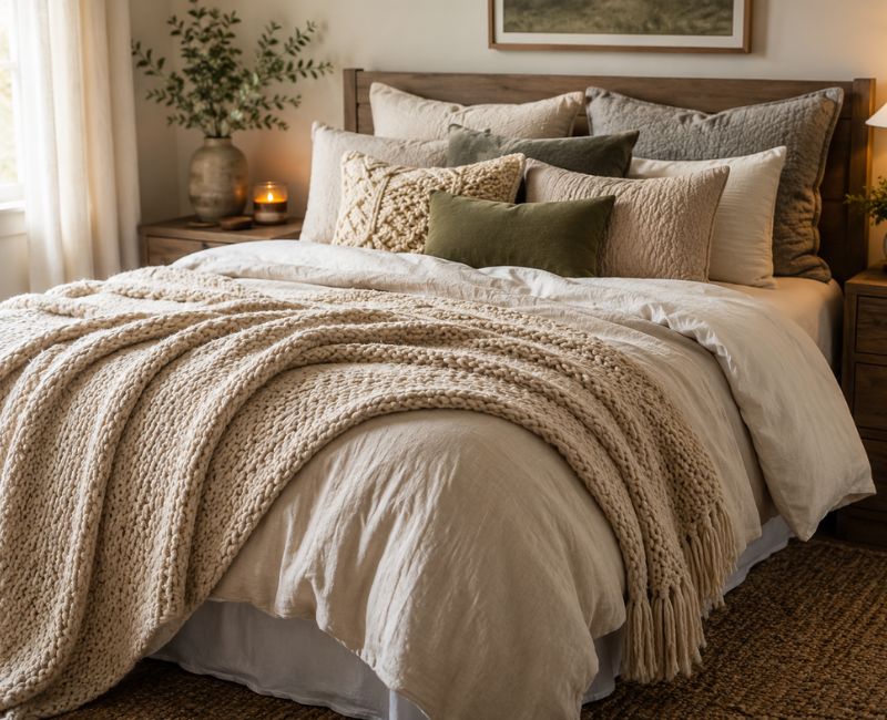 Cozy guest room bedding

