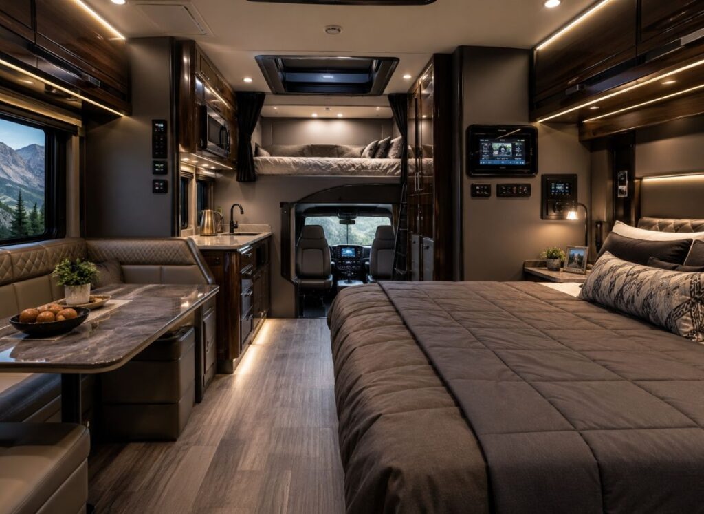 2 bedroom super sleeper truck interior