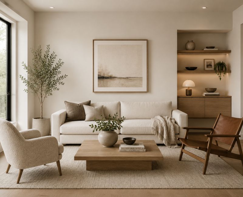 Timeless premium design home decor with balanced modern interior