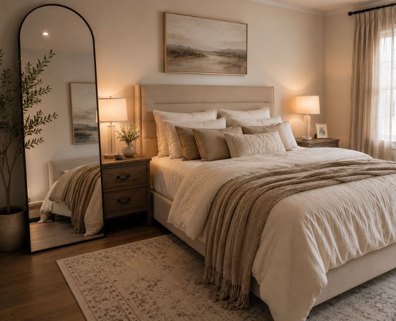 Bedroom full-length mirror

