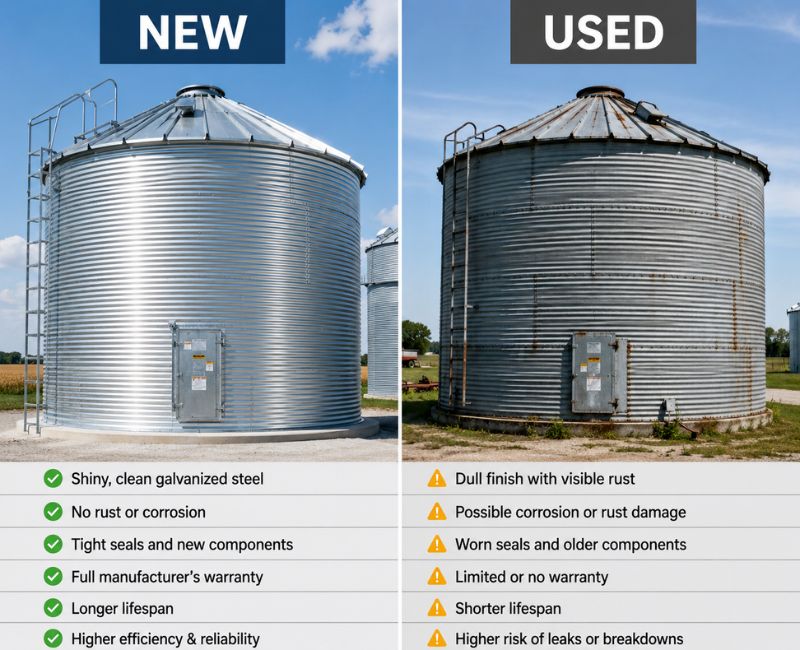 New and used grain bins for homes