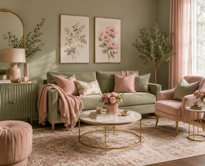 Popular spring color palette for home decor