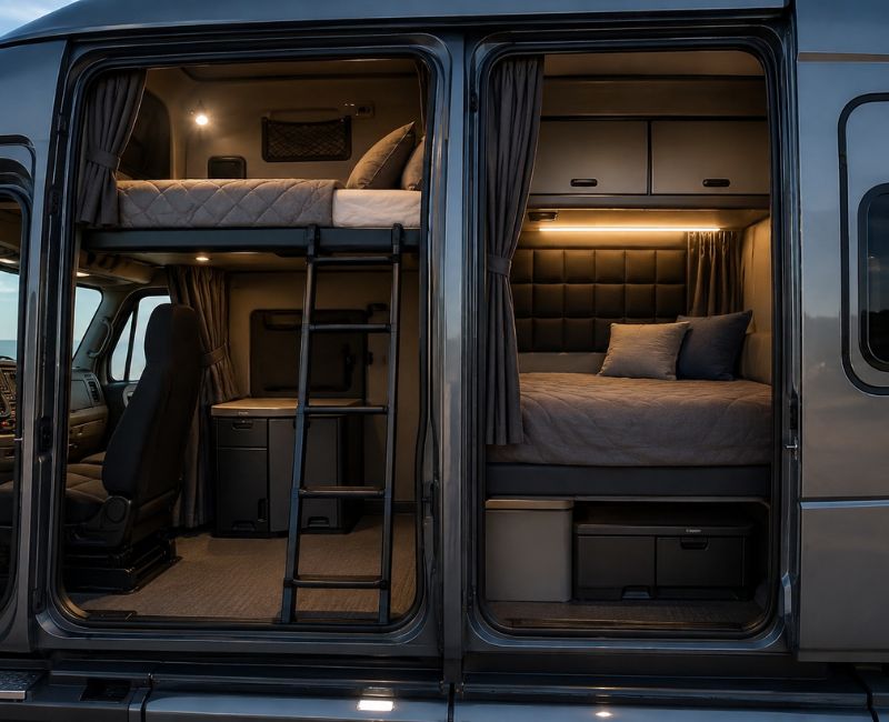 two bedroom sleeper truck cabin

