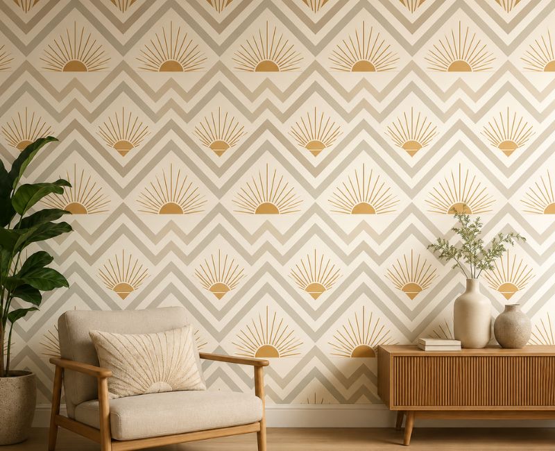 Art Deco geometric patterns used in 1920s Home Decor