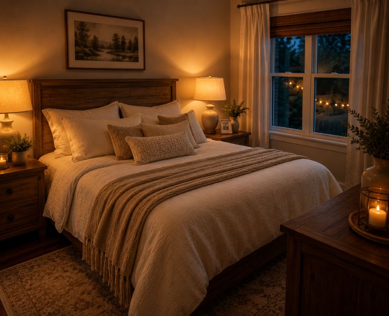Soft bedroom lighting

