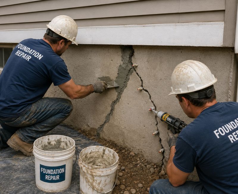 Foundation repair during exterior remodeling


