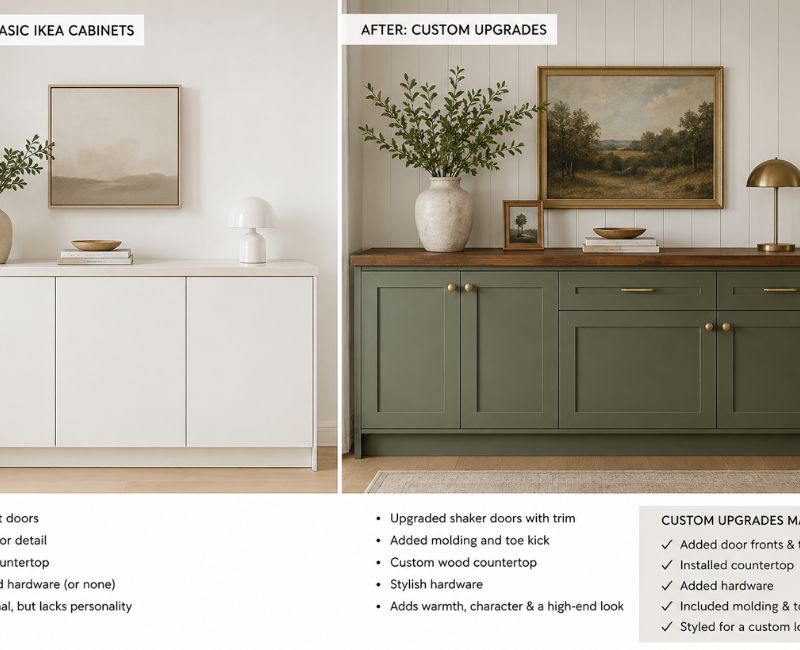 Custom IKEA cabinets

