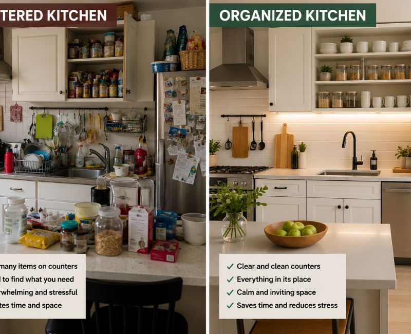 organized IKEA kitchen layout

