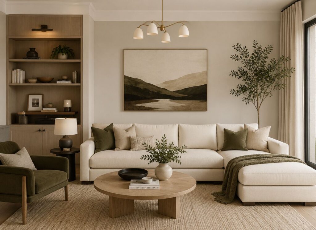 Cool toned room colour palette