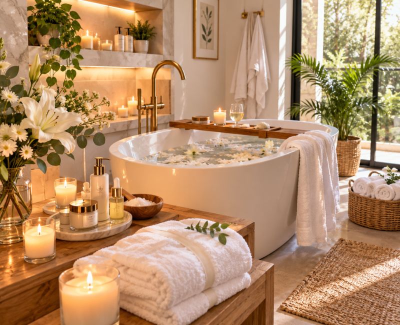 relaxing DIY spa day at home