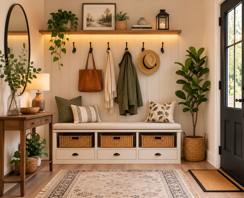 Functional entryway storage