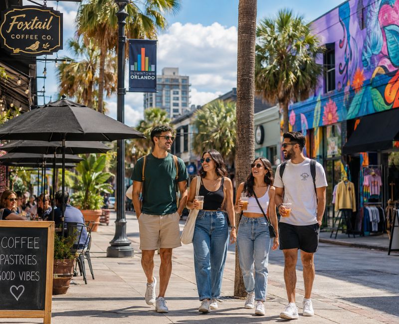 Friends exploring Orlando together