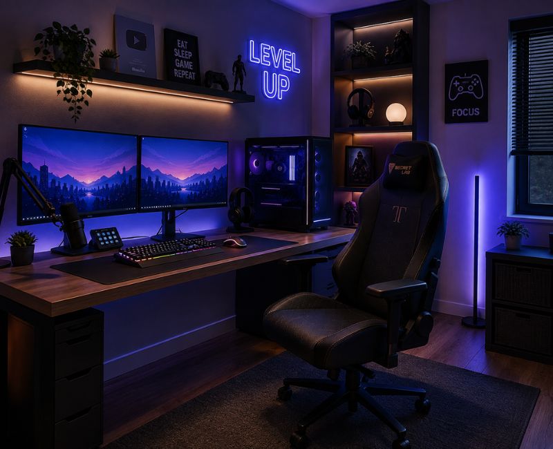 stylish gaming setup

