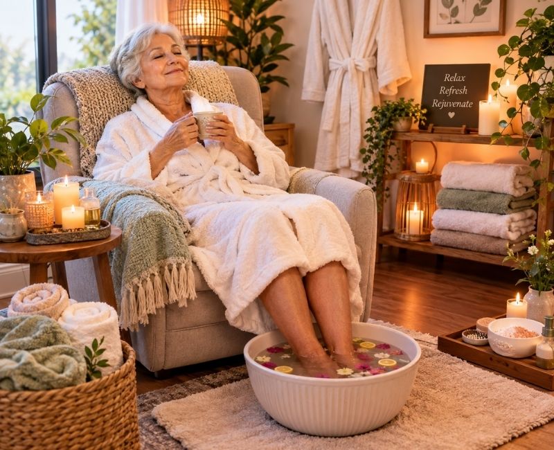  Relaxing home spa setup for seniors
