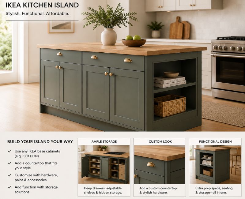 DIY IKEA kitchen island
