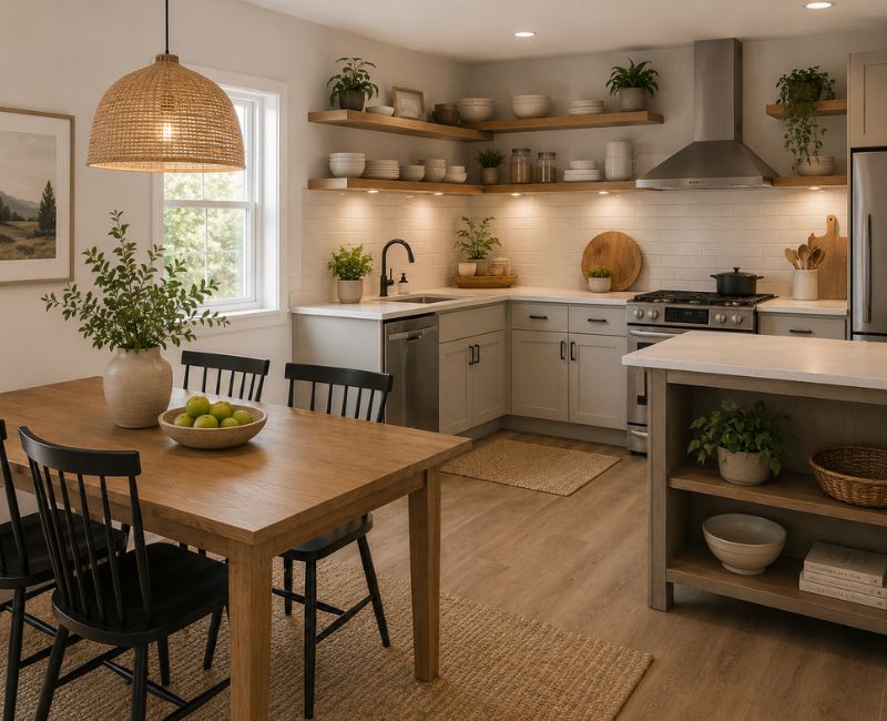 Functional kitchen and dining interior