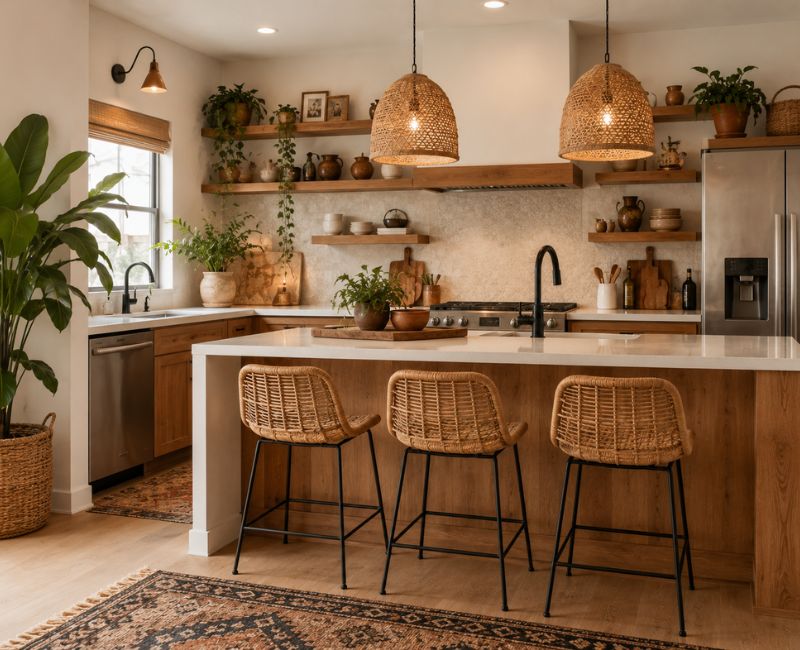 Modern boho kitchen