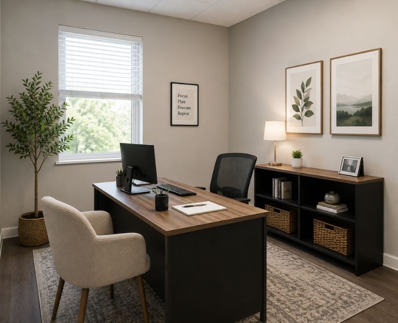 light wall decor for small office