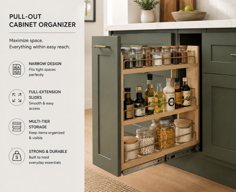 Pull out kitchen shelves

