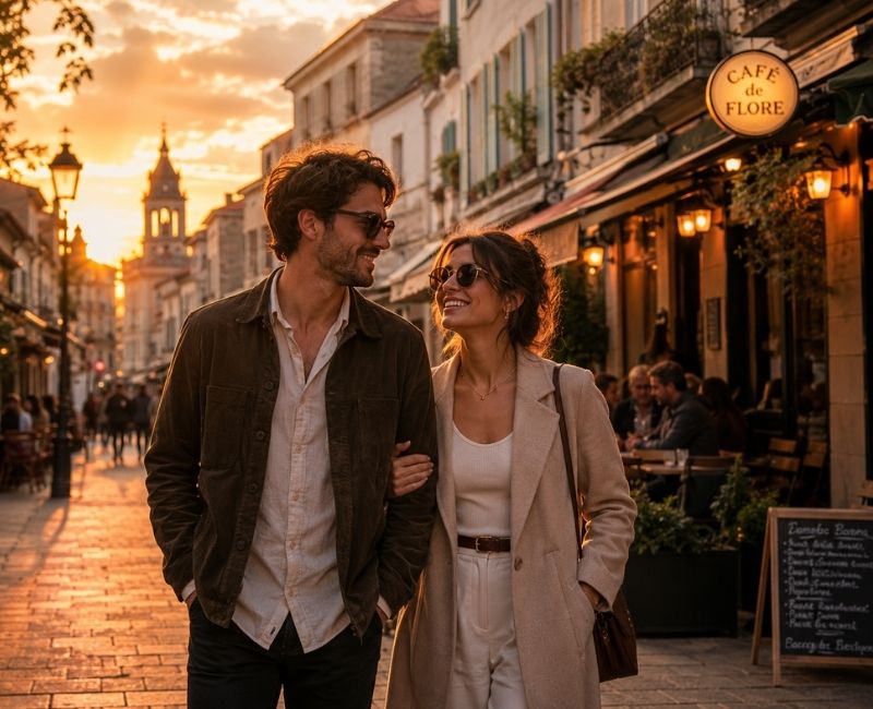  Couple exploring city
