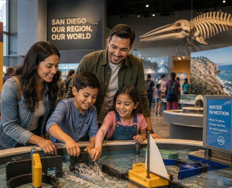 Family museum visit in San Diego