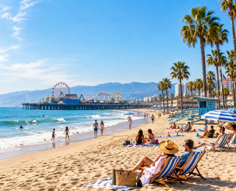 Santa Monica beach day