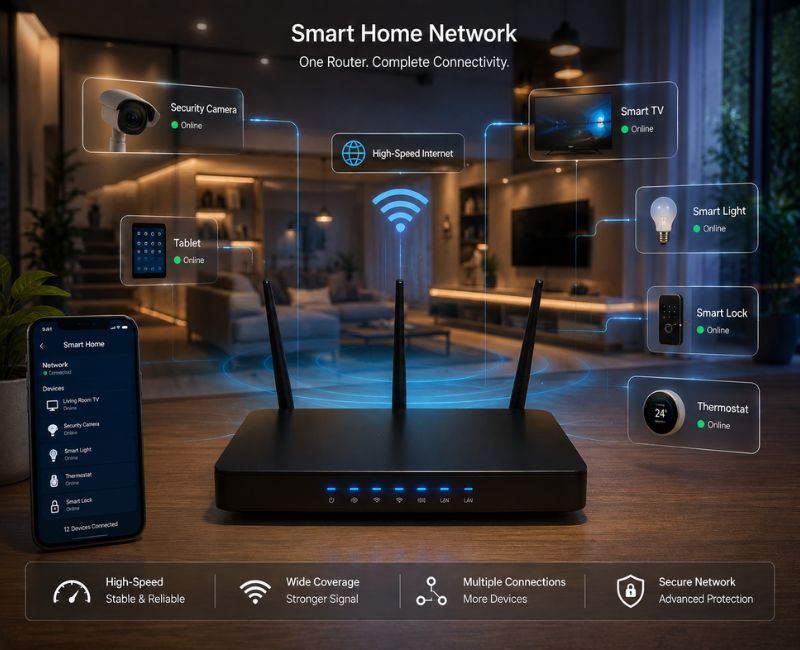 Smart home network setup

