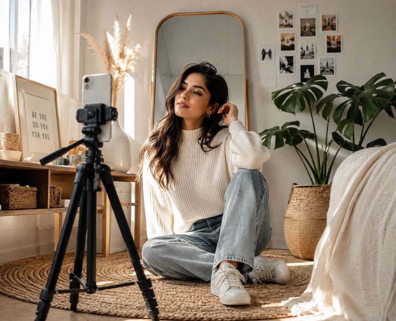 Solo personal photoshoot at home
