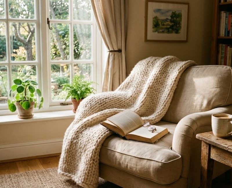Cozy solo reading retrea