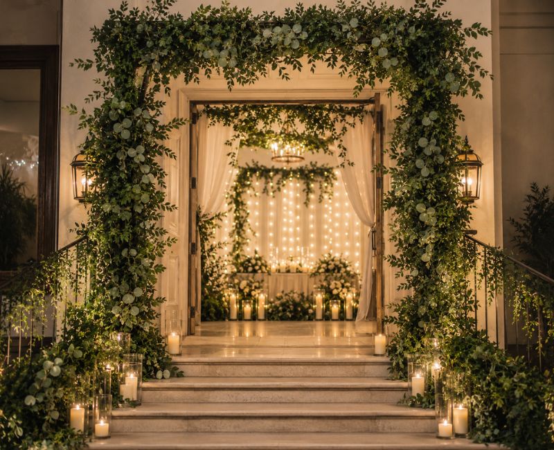 greenery decorations for a home wedding

