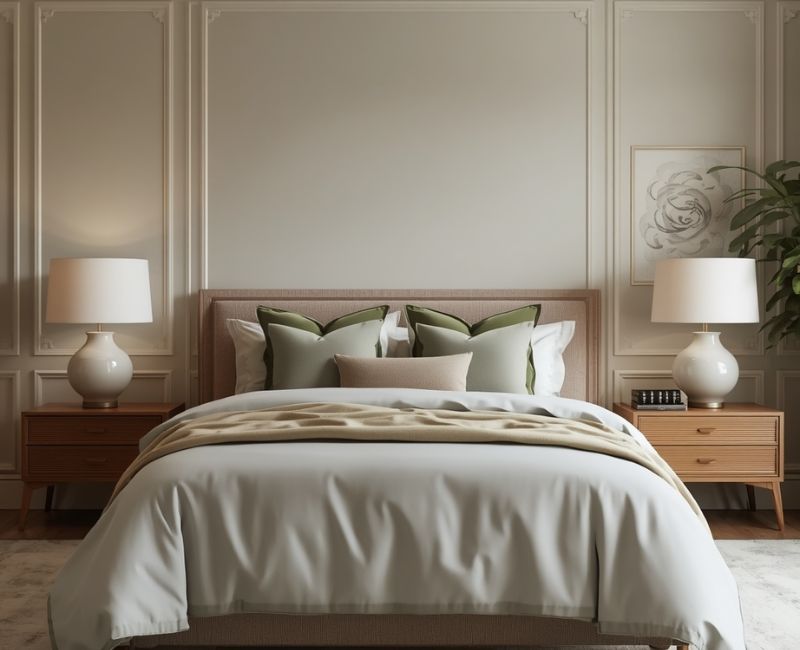 Calm restful bedroom
