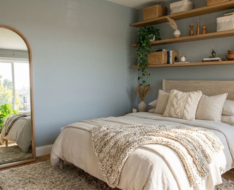  Cozy textured small bedroom
