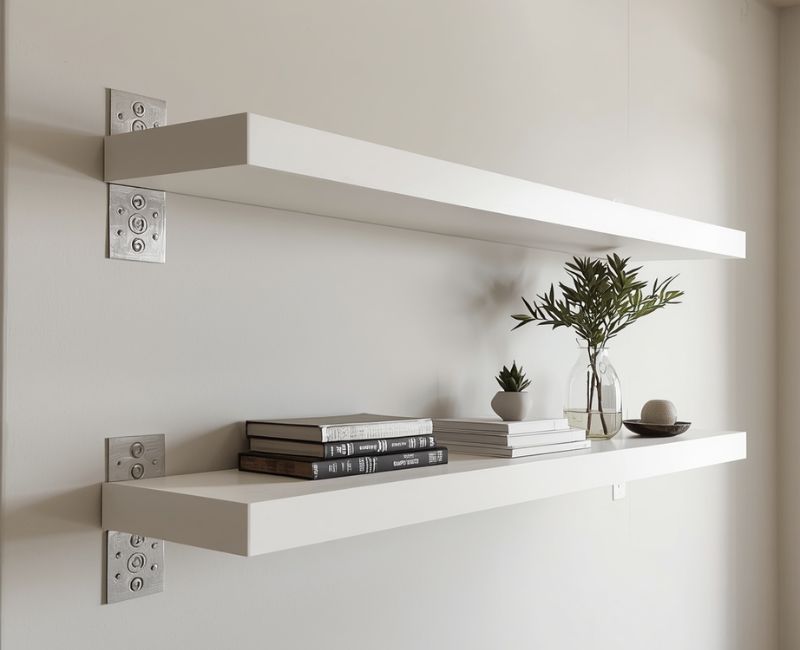 Floating shelf drywall installation

