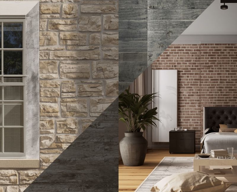 Exterior and interior materials

