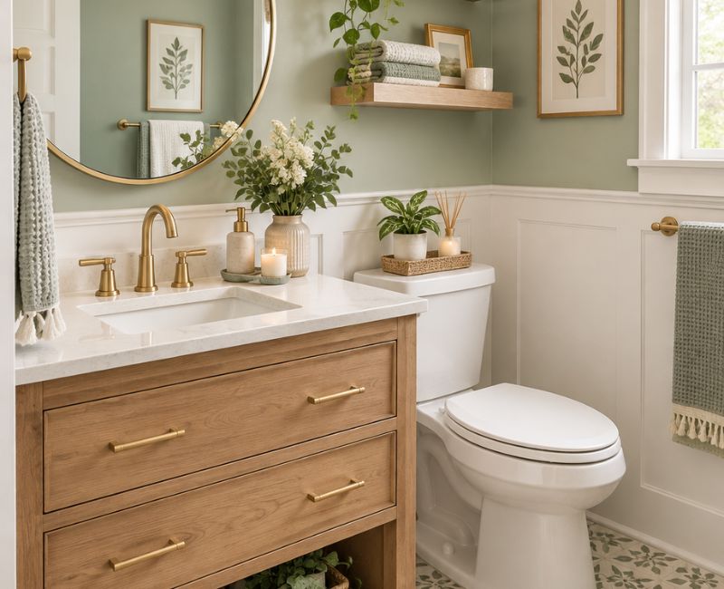  Guest bathroom color palette

