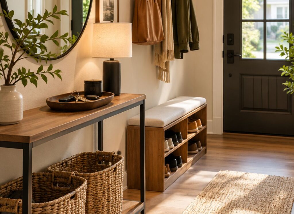 Modern entryway storage