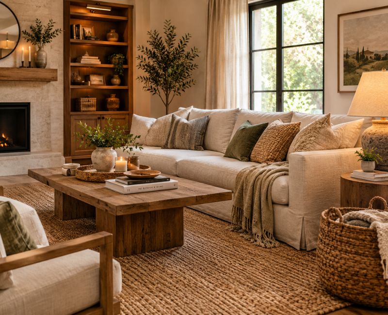 Layered living room textures