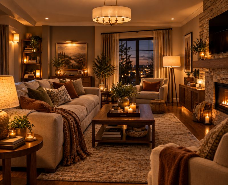 Warm layered home lighting
