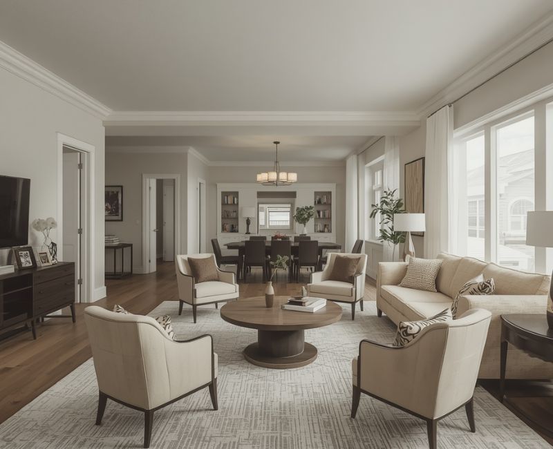 Balanced living room furniture layout
home decor ideas