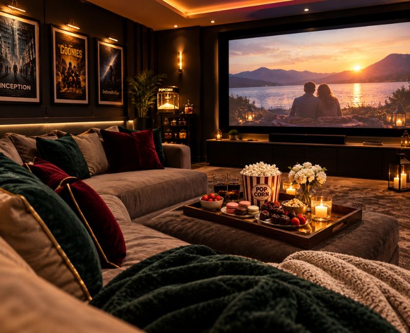Luxury home cinema night