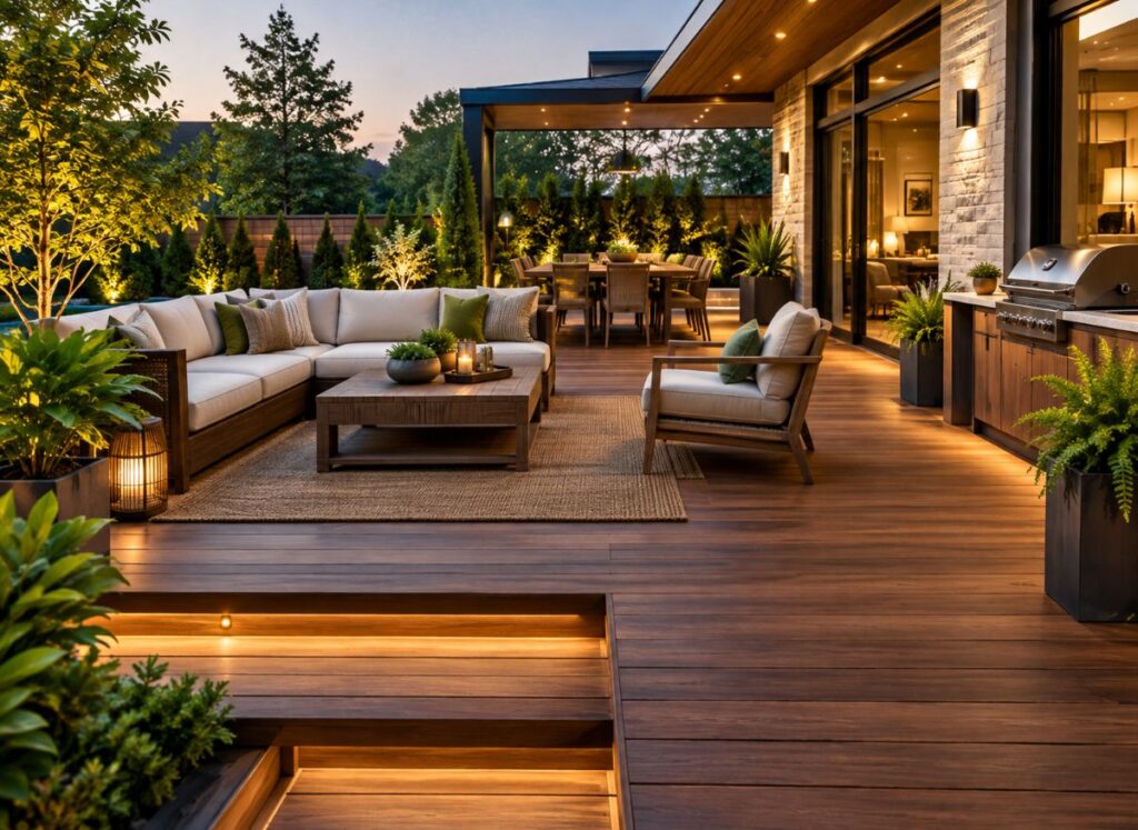 Luxury sustainable wood alternative deck