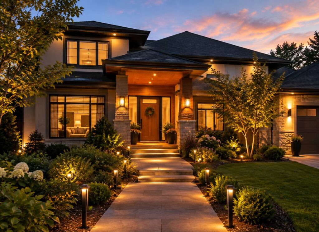 Matching outdoor lights

