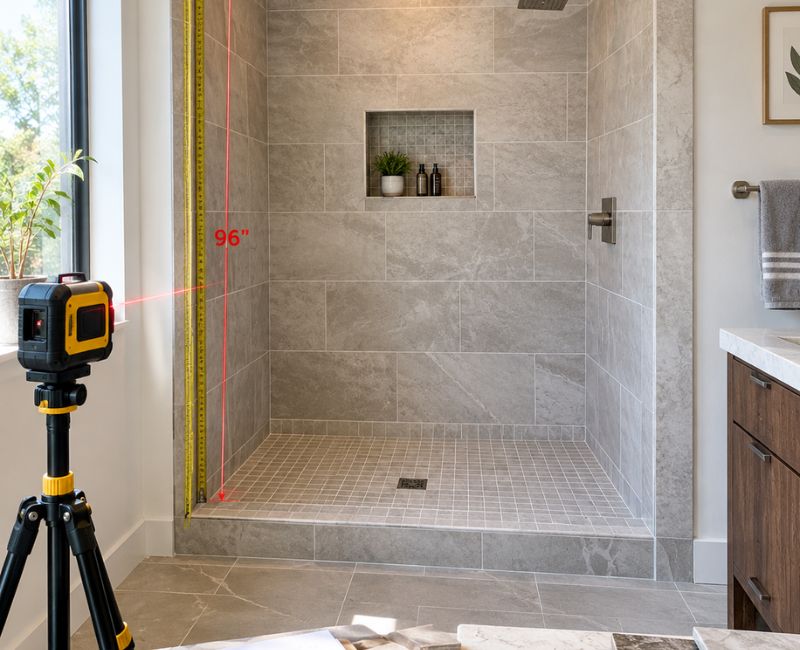 Measuring shower opening
