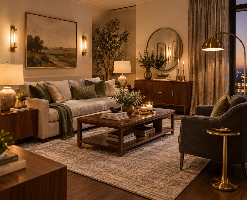 Modern color lighting and texture
