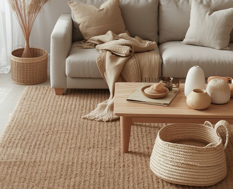 Natural textures and rugs
