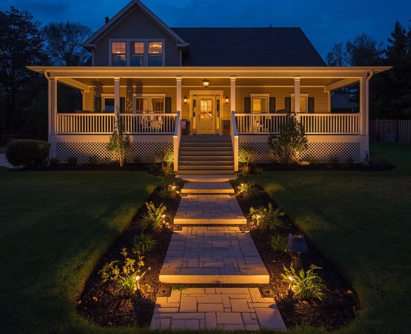 Outdoor lighting zones
